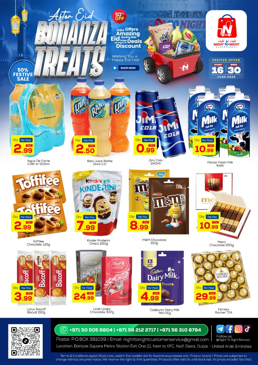 Bonanza Treats - 50% Festive Sale In Night to Night Dubai
