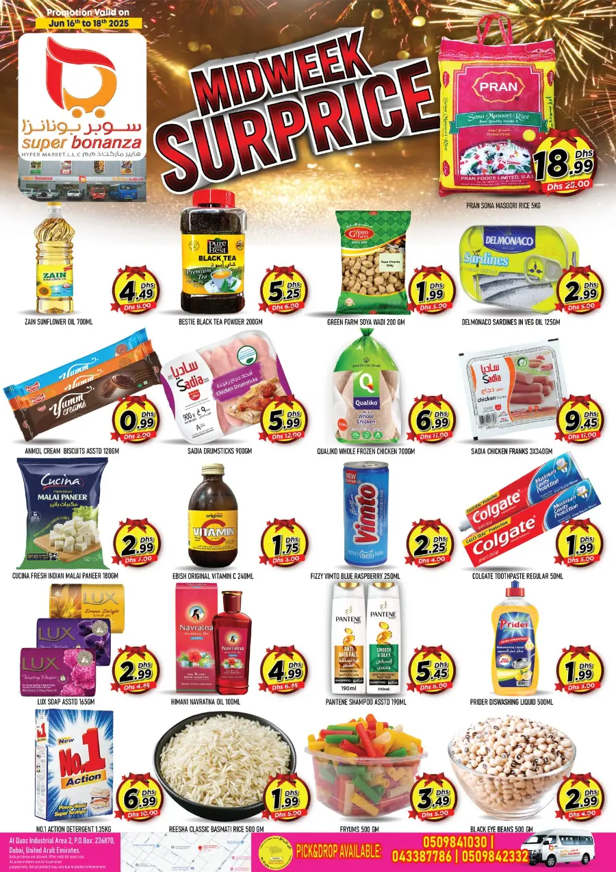 Midweek Surprice Deals In Super Bonanza Dubai