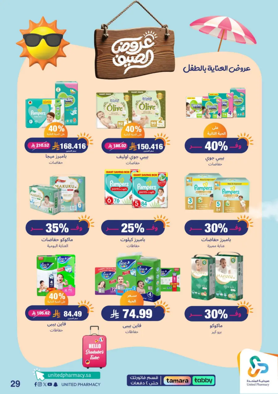 "Up to 60% Off – A Better Summer with Us!" In United Pharmacy Makkah