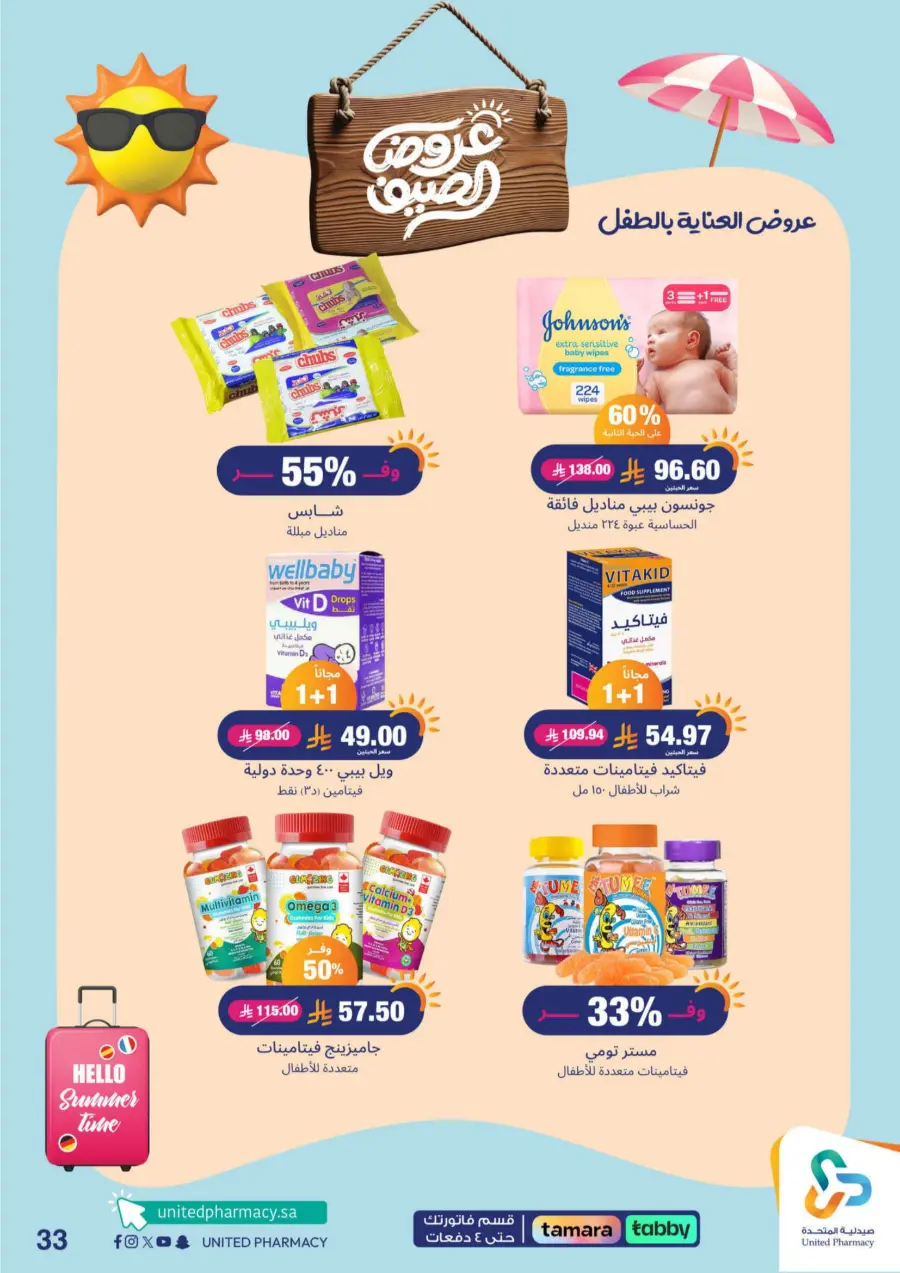 "Up to 60% Off – A Better Summer with Us!" In United Pharmacy Makkah