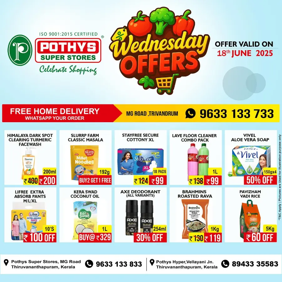 Wednesday Deal In Pothys Superstores Trivandrum