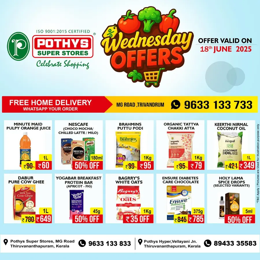Wednesday Deal In Pothys Superstores Trivandrum