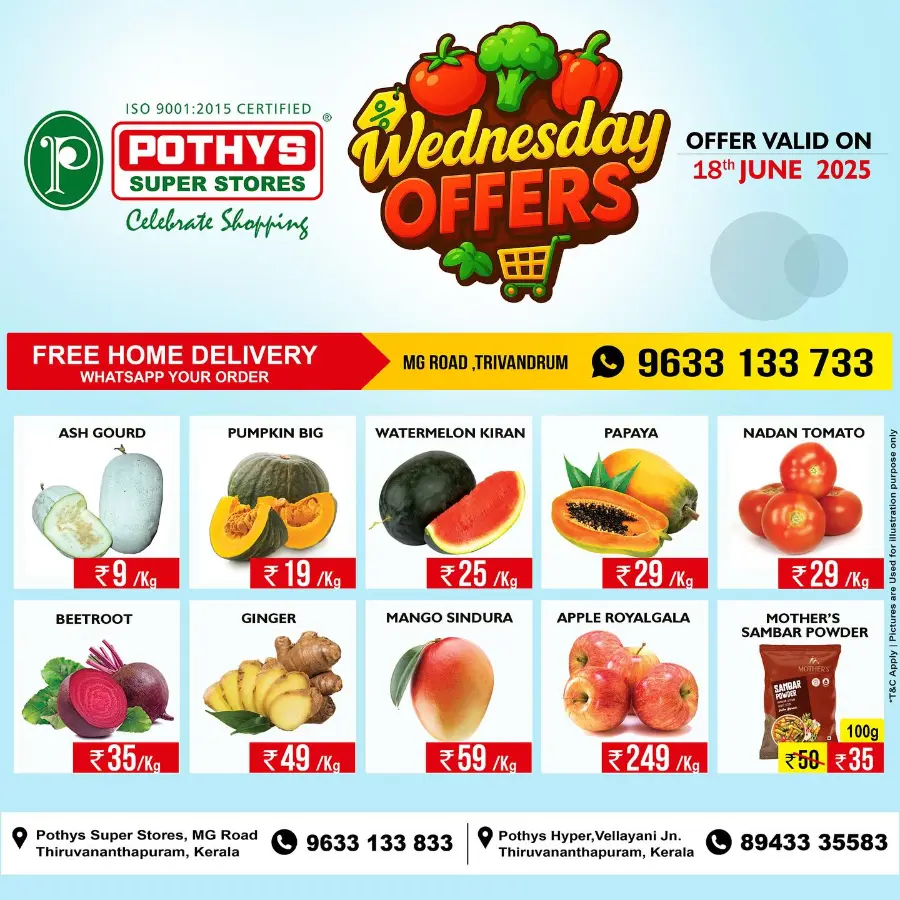 Wednesday Deal In Pothys Superstores Trivandrum