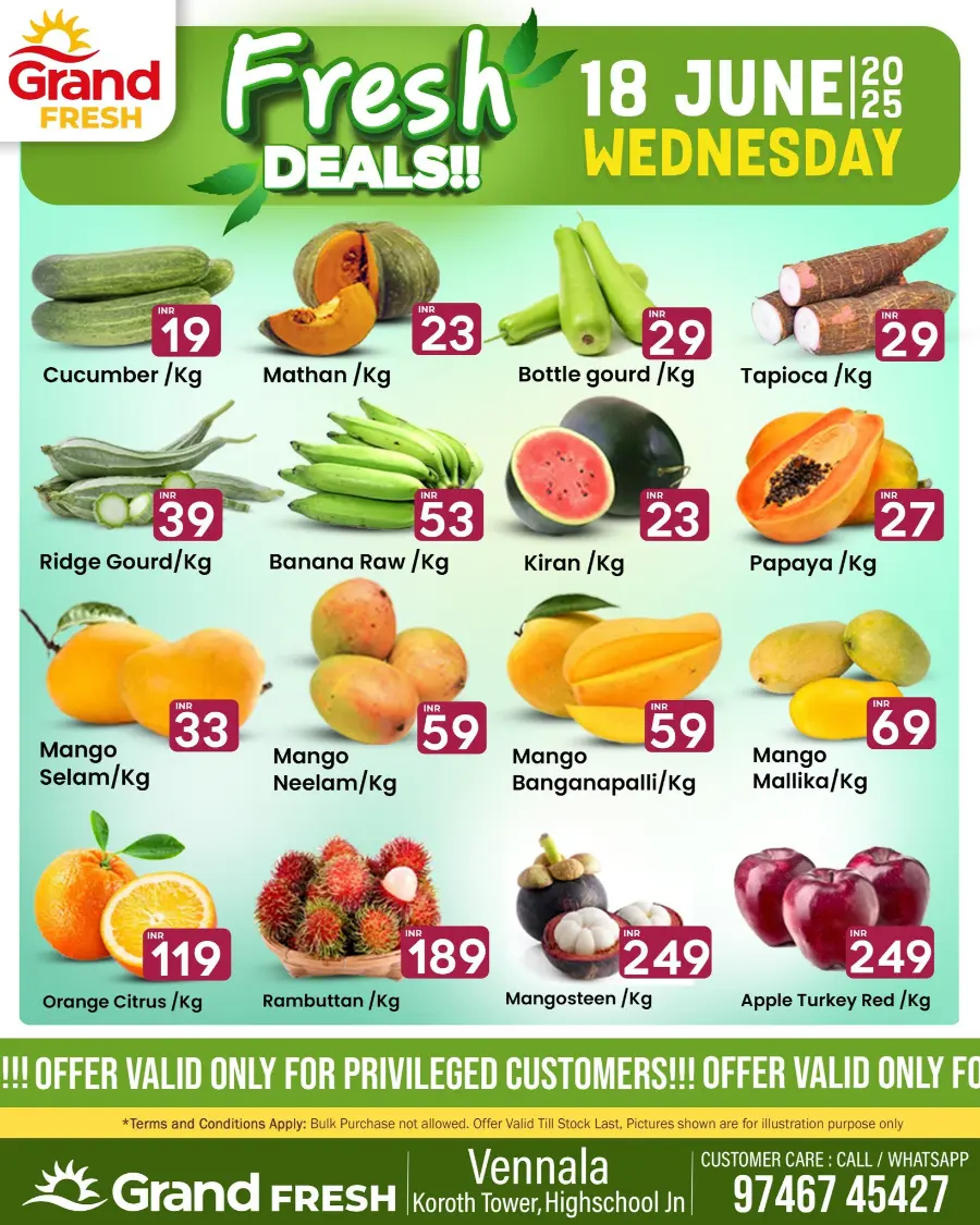 Fresh Deal In Grand Hypermarket Kannur