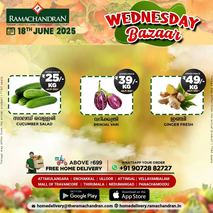 Wednesday Deal In Ramachandran Supermarket Trivandrum