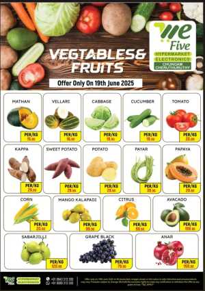 Vegtables & Fruits Offers In We Five Hypermarket Thrissur