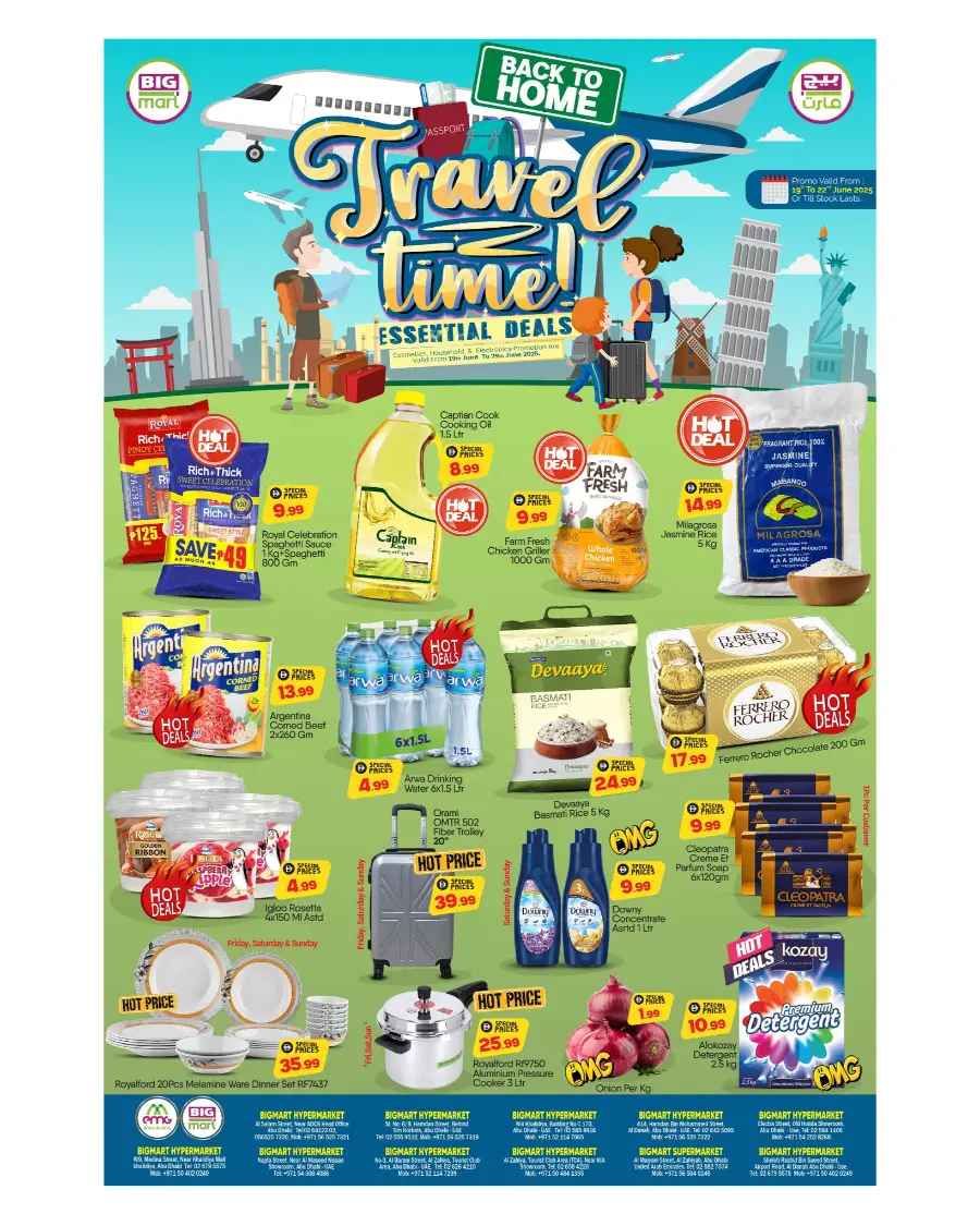Travel Time In BIG mart Abu Dhabi