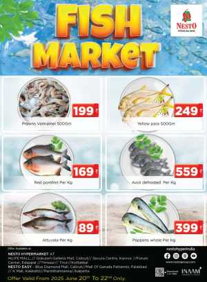 Fish Market In Nesto Hypermarket Calicut,Malappuram,Kannur,Thrissur,Palakkad