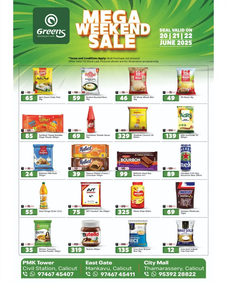 Mega Weekend Sale In Greens Hypermarket undefined