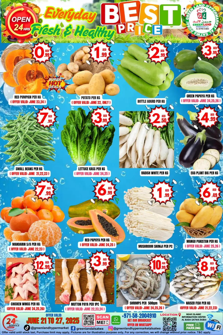Hot Summer Sale In Green Land Hypermarket Dubai