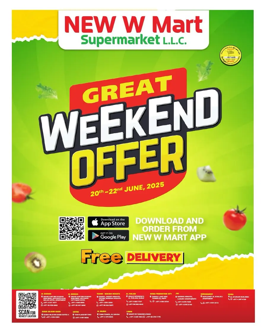 Great Weekend offer In New W Mart Dubai