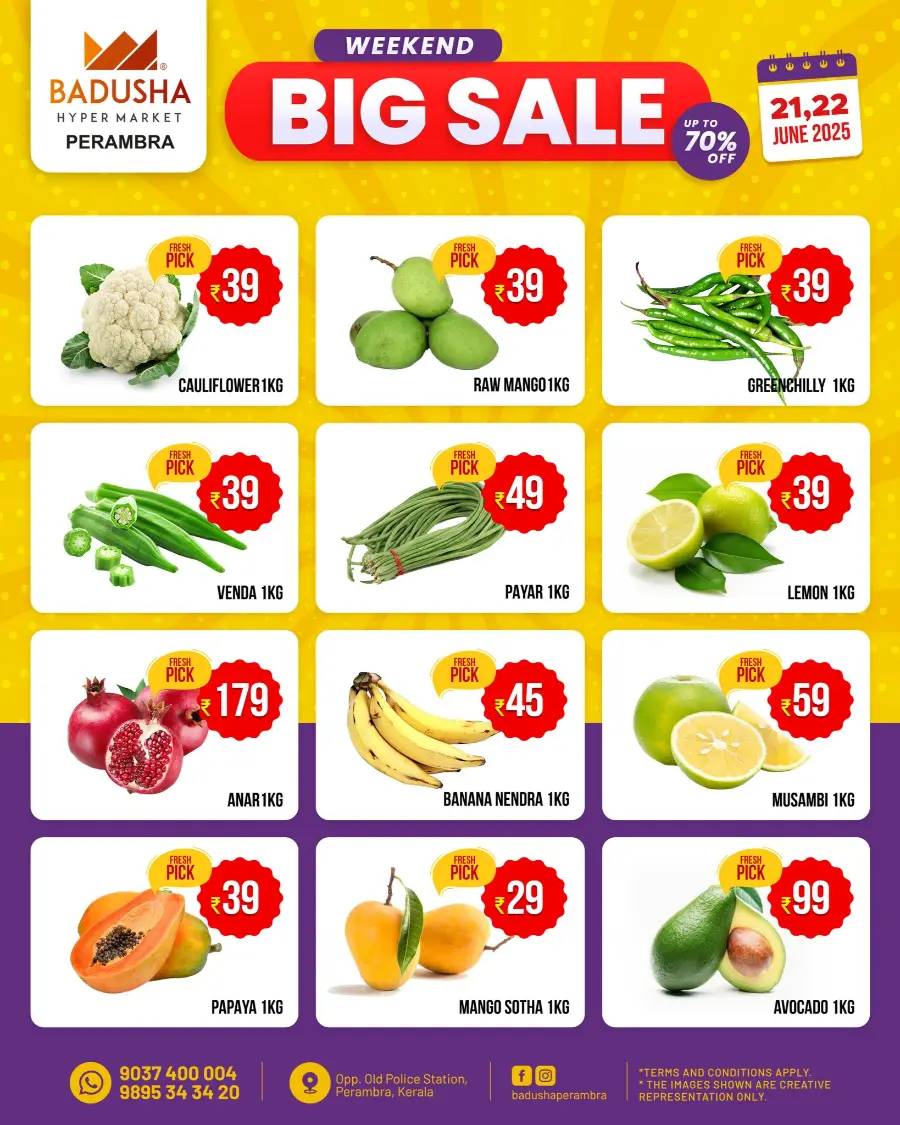Weekend Big Sale up to 70 % off In Badusha Hypermarket undefined