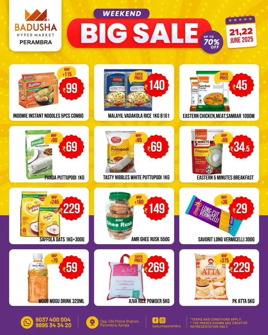 Weekend Big Sale up to 70 % off In Badusha Hypermarket undefined