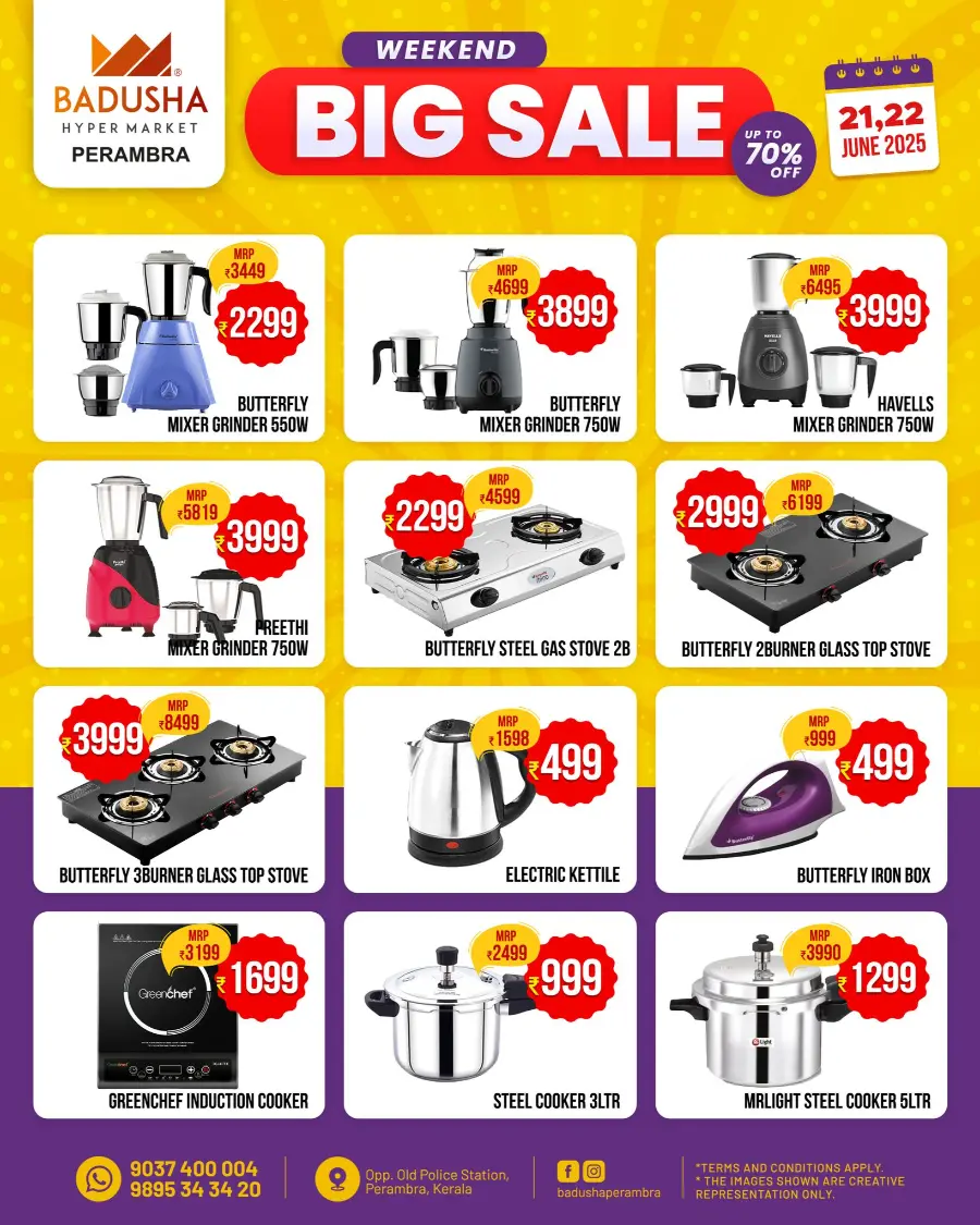 Weekend Big Sale up to 70 % off In Badusha Hypermarket undefined
