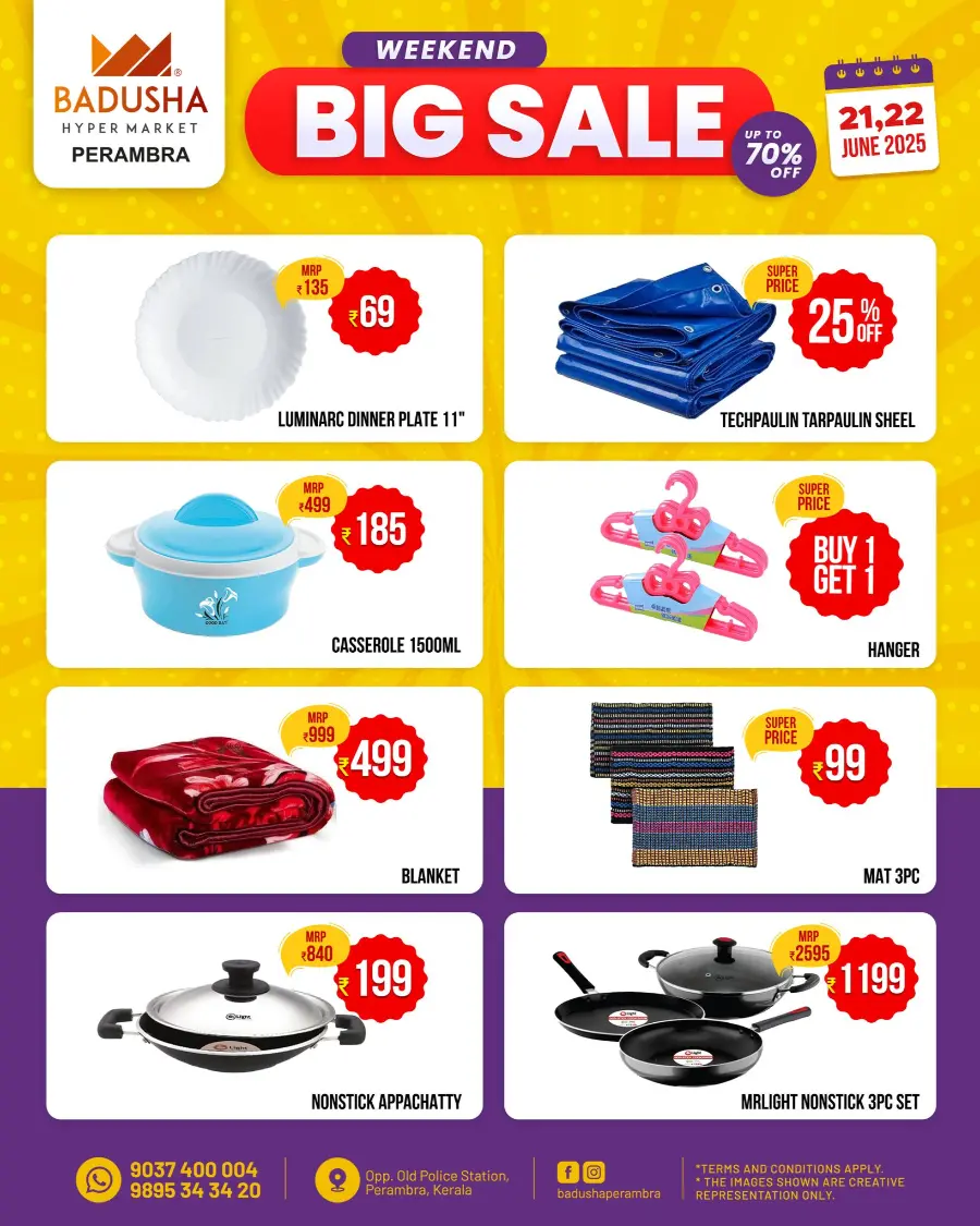 Weekend Big Sale up to 70 % off In Badusha Hypermarket undefined