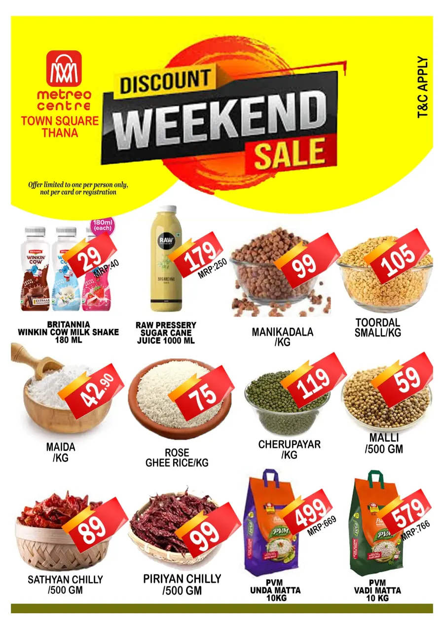 Saturday offer In Metro Centre undefined