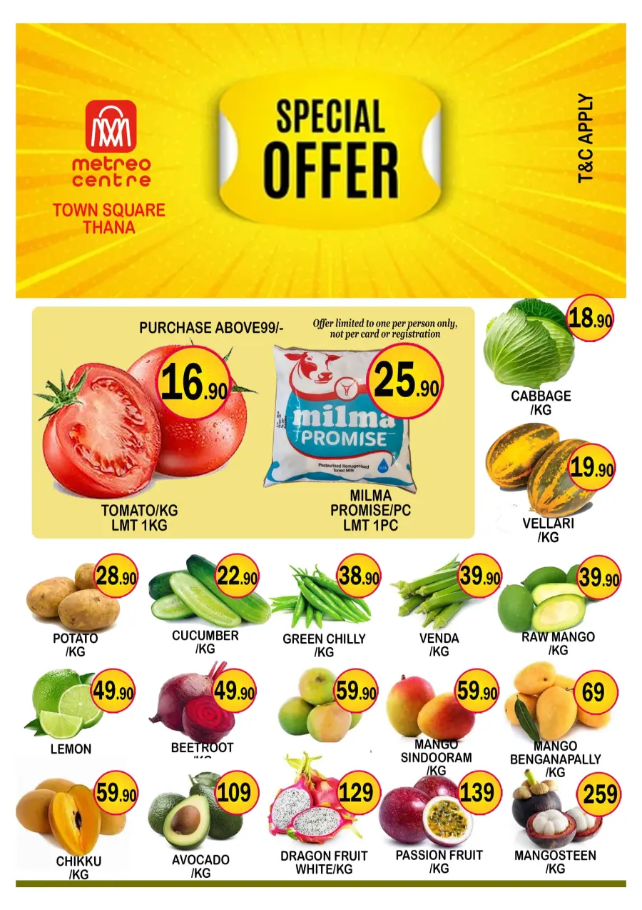 Monday offers In Metro Centre undefined