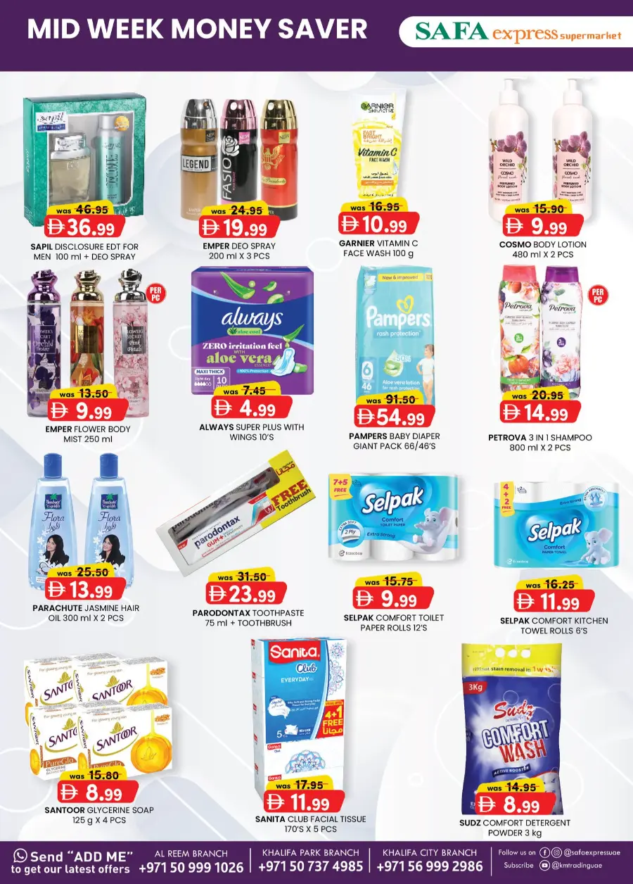 Mid Week Money Saver In SAFA Express Supermarket Abu Dhabi