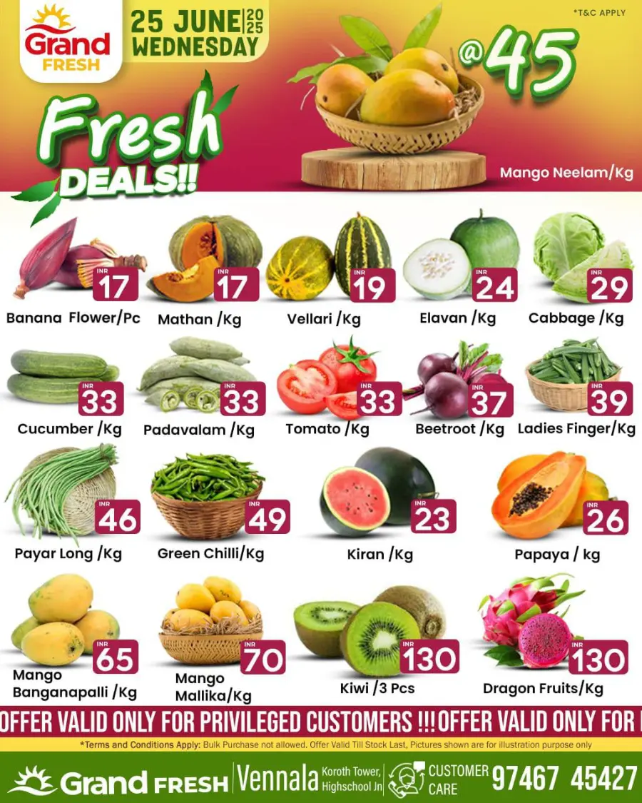 Fresh Deal In Grand Hypermarket Kannur