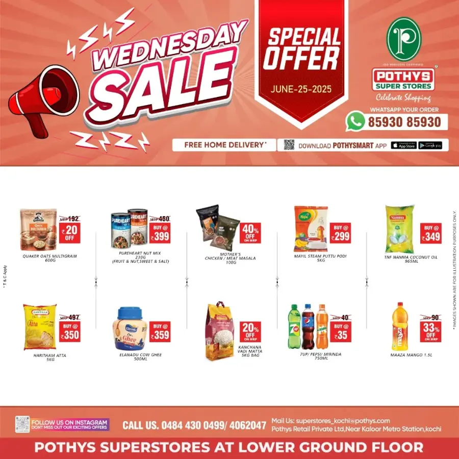 Wednesday Deal In Pothys Superstores Ernakulam