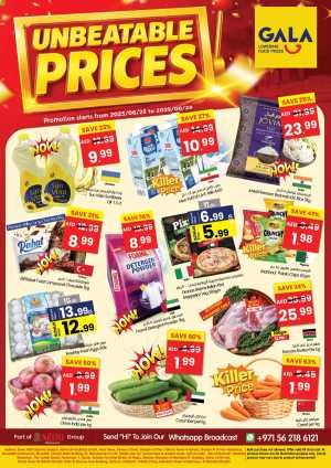 Unbeatable Price Promotion In Gala Supermarkets Dubai,Sharjah / Ajman,Ras al Khaimah