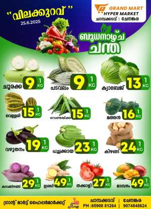 Wednesday Offer In Grand Mart Hypermarket Kollam