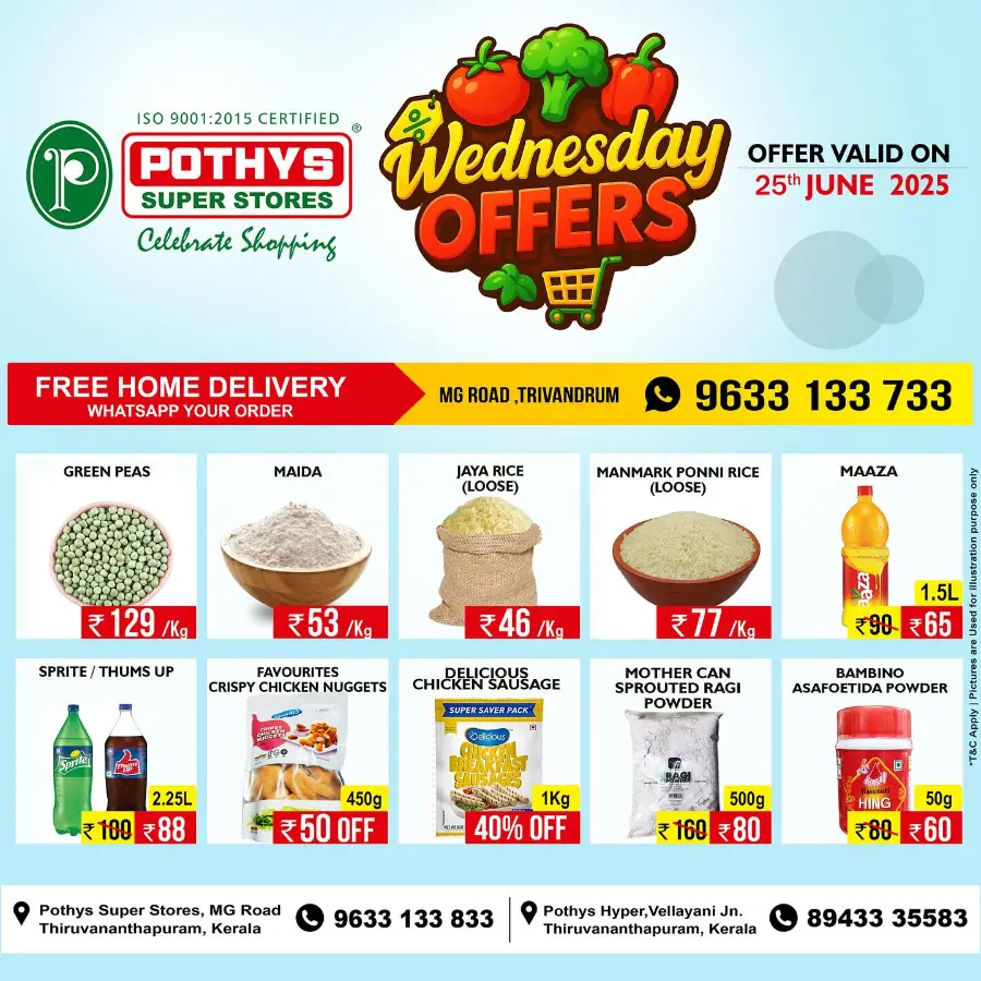 Wednesday Offer In Pothys Superstores Trivandrum