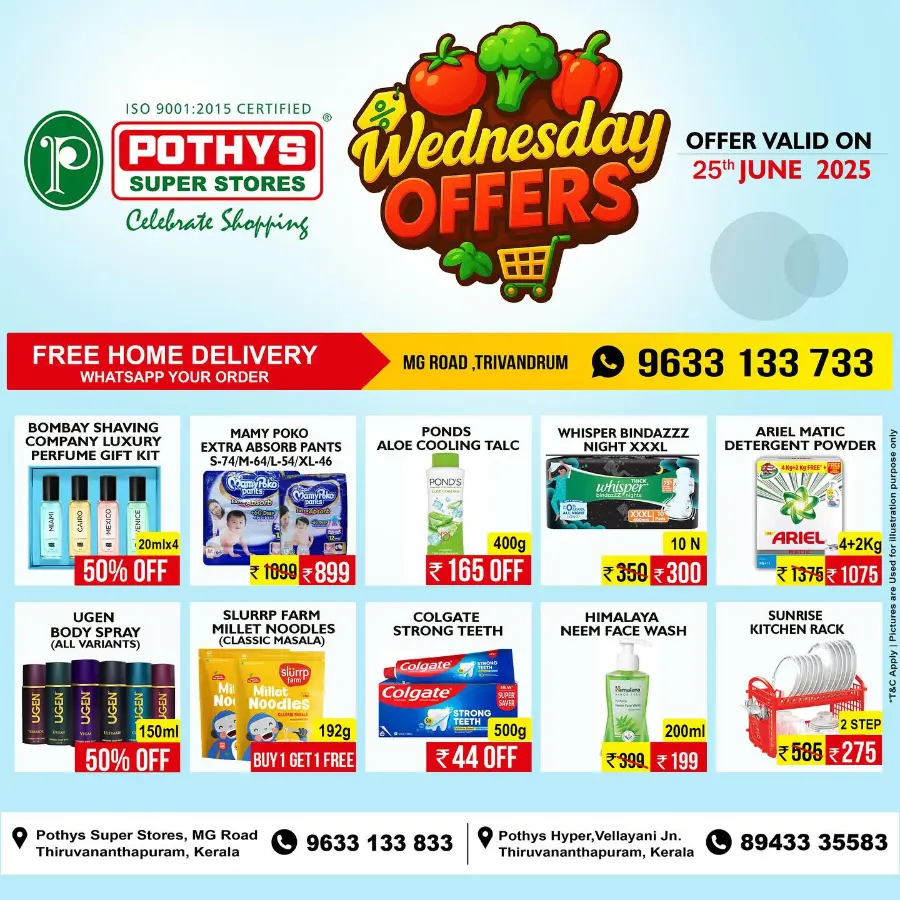 Wednesday Offer In Pothys Superstores Trivandrum