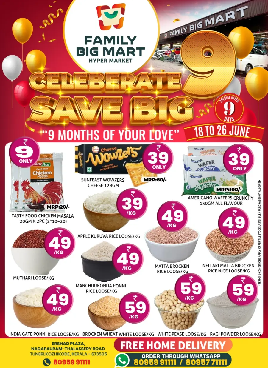 elebrate & Save Big! In Family Big Mart Calicut