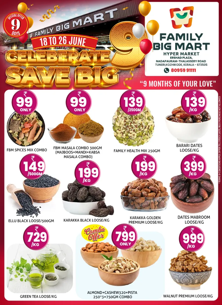 elebrate & Save Big! In Family Big Mart Calicut