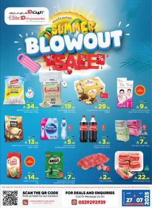 Summer Blowout Sale In Elite10 Hypermarket Riyadh