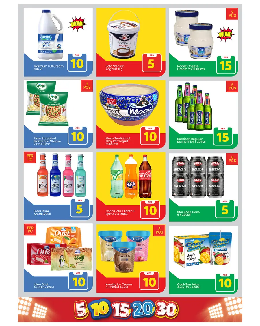 5-10-15-20-30 AED Deals In Mark & Save Sharjah / Ajman