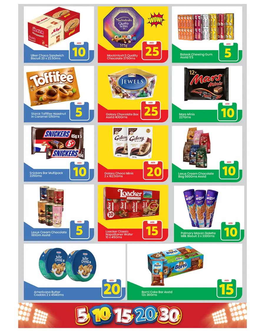 5-10-15-20-30 AED Deals In Mark & Save Sharjah / Ajman