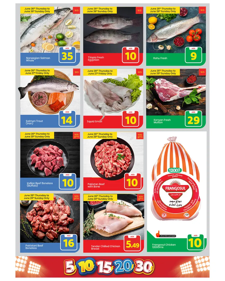 5-10-15-20-30 AED Deals In Mark & Save Sharjah / Ajman