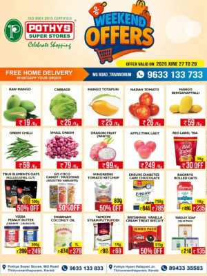 Weekend offers In Pothys Superstores Trivandrum