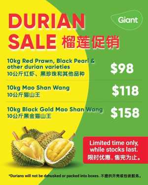 Durian Sale In Giant Singapore