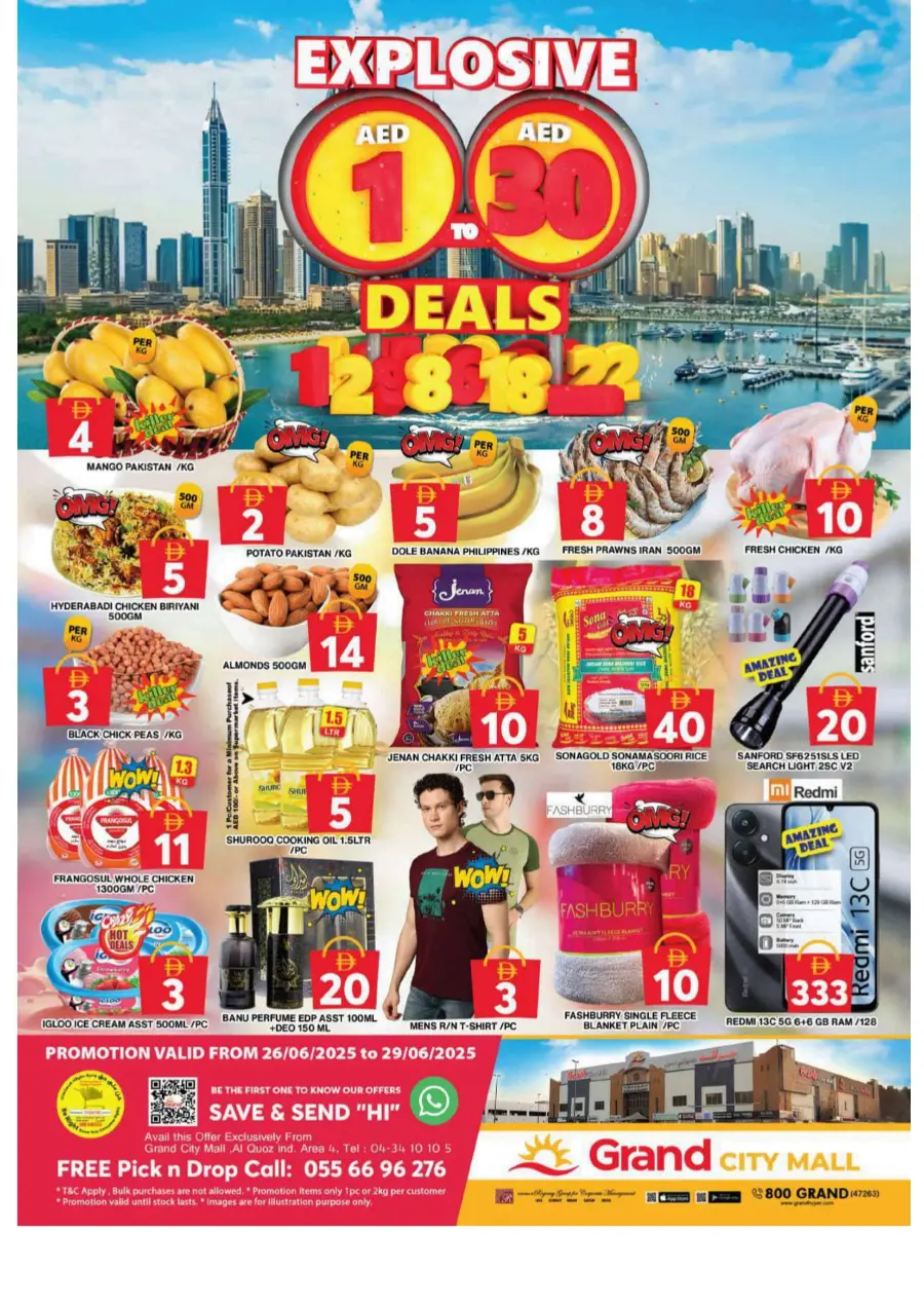 Explosive 1 To 30 Deals In Grand Hypermarket Dubai