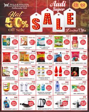 Flat 50 % Off Sale In Millennium Hypermarket Ernakulam