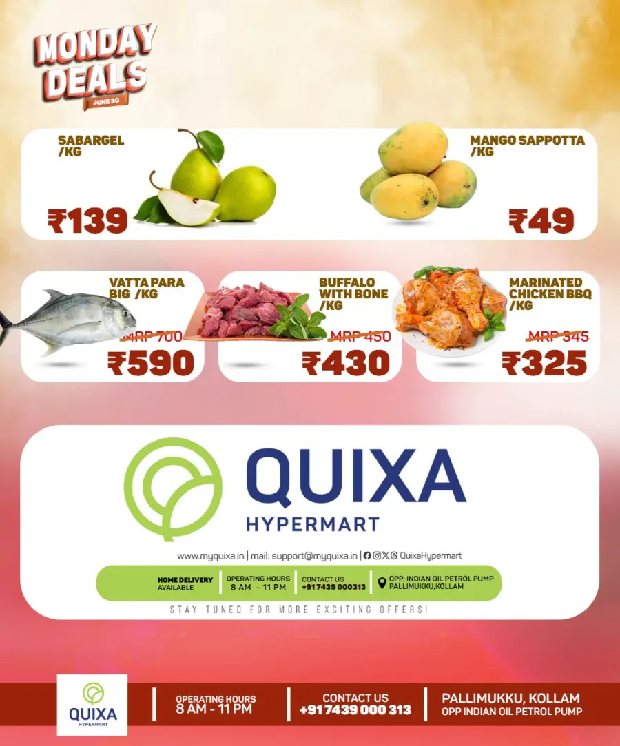 Monday Deals In QUIXA Hypermart undefined