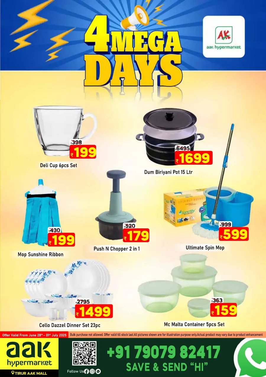 4 Mega Days In AAK Hypermarket Malappuram