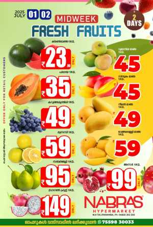 Fresh Fruitday In Nabras Hypermarket Kannur