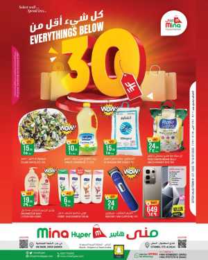 Everything Below 30 In Mina Hypermarket Riyadh