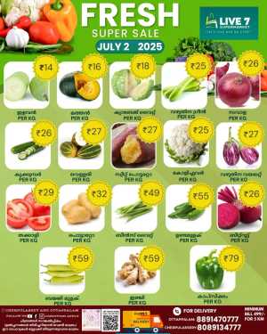 Fresh Super Sale In Live7 Supermarket Palakkad