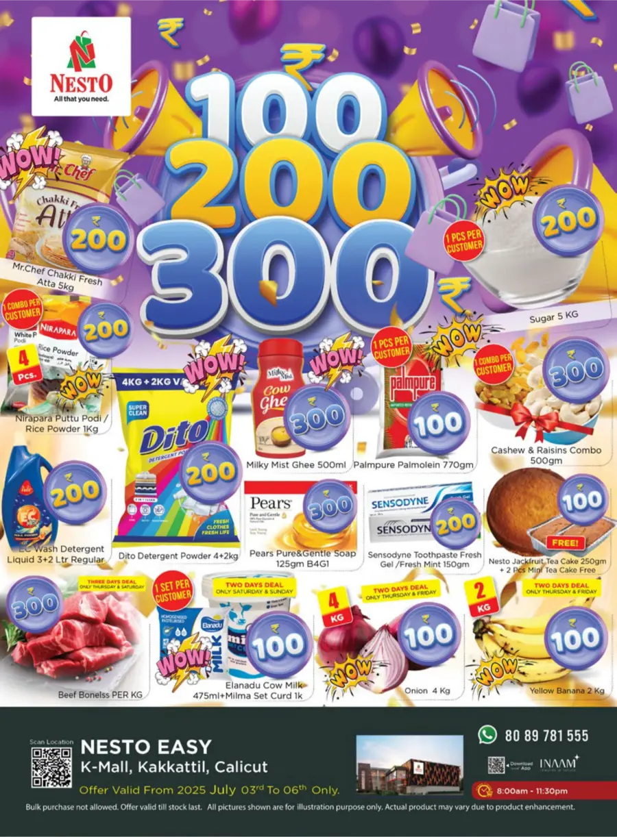 100–200–300 Deals – Shop More, Spend Less! In Nesto Easy Calicut