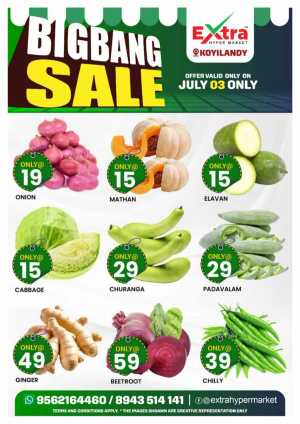 Big Bang Sale – Save Big Now! In Extra hypermarket Calicut
