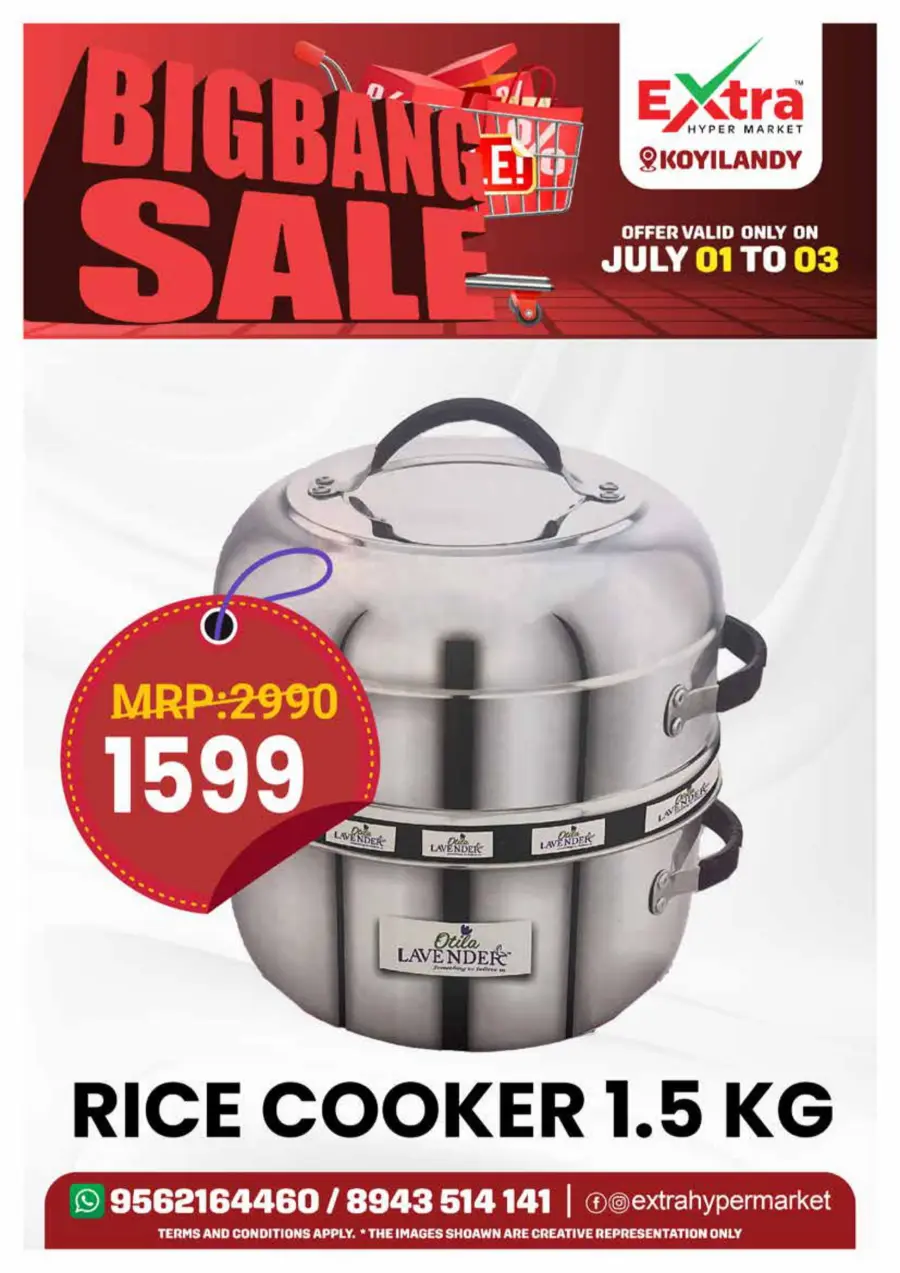 Big Bang Sale – Save Big Now! In Extra hypermarket Calicut