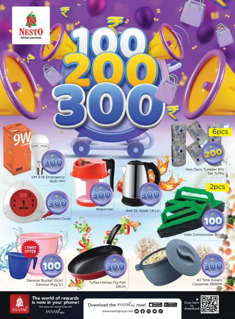 100–200–300 Deals – Shop More, Spend Less! In Nesto Hypermarket Calicut