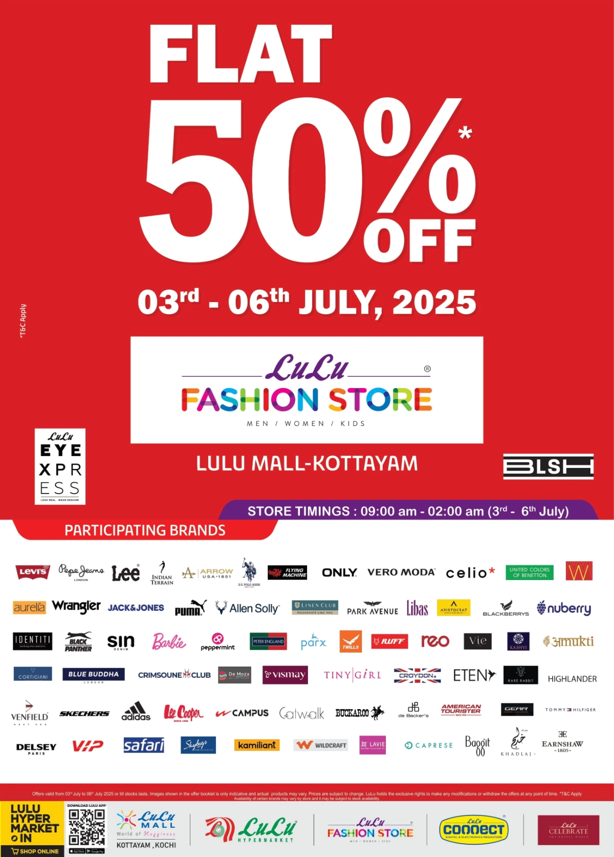 Flat 50% OFF – Everything at Half Price! In Lulu Mall Kottayam