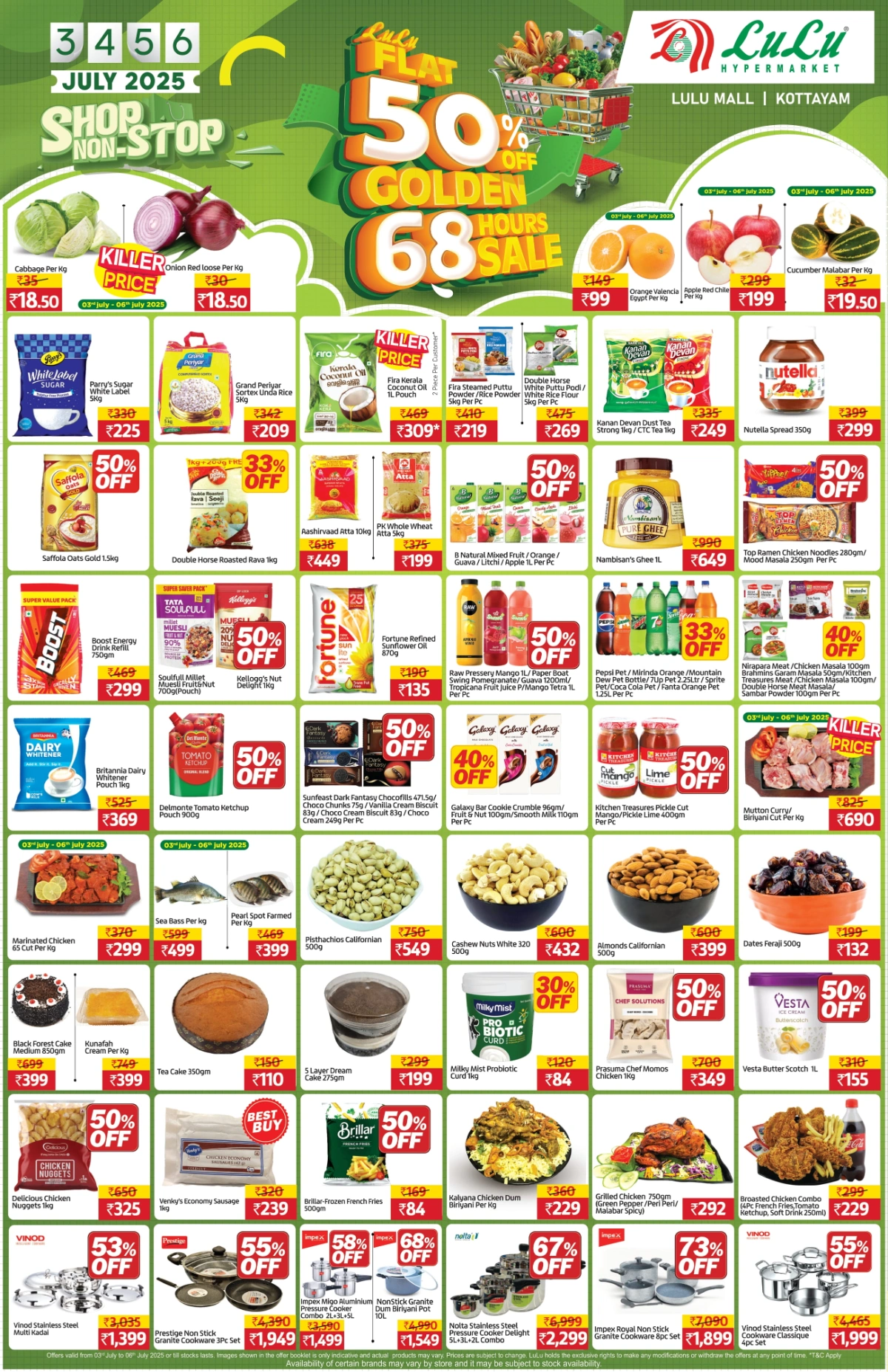 Flat 50% OFF – Everything at Half Price! In Lulu Mall Kottayam