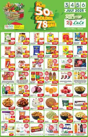 Flat 50% OFF – Everything at Half Price! In Lulu Hypermarket Ernakulam